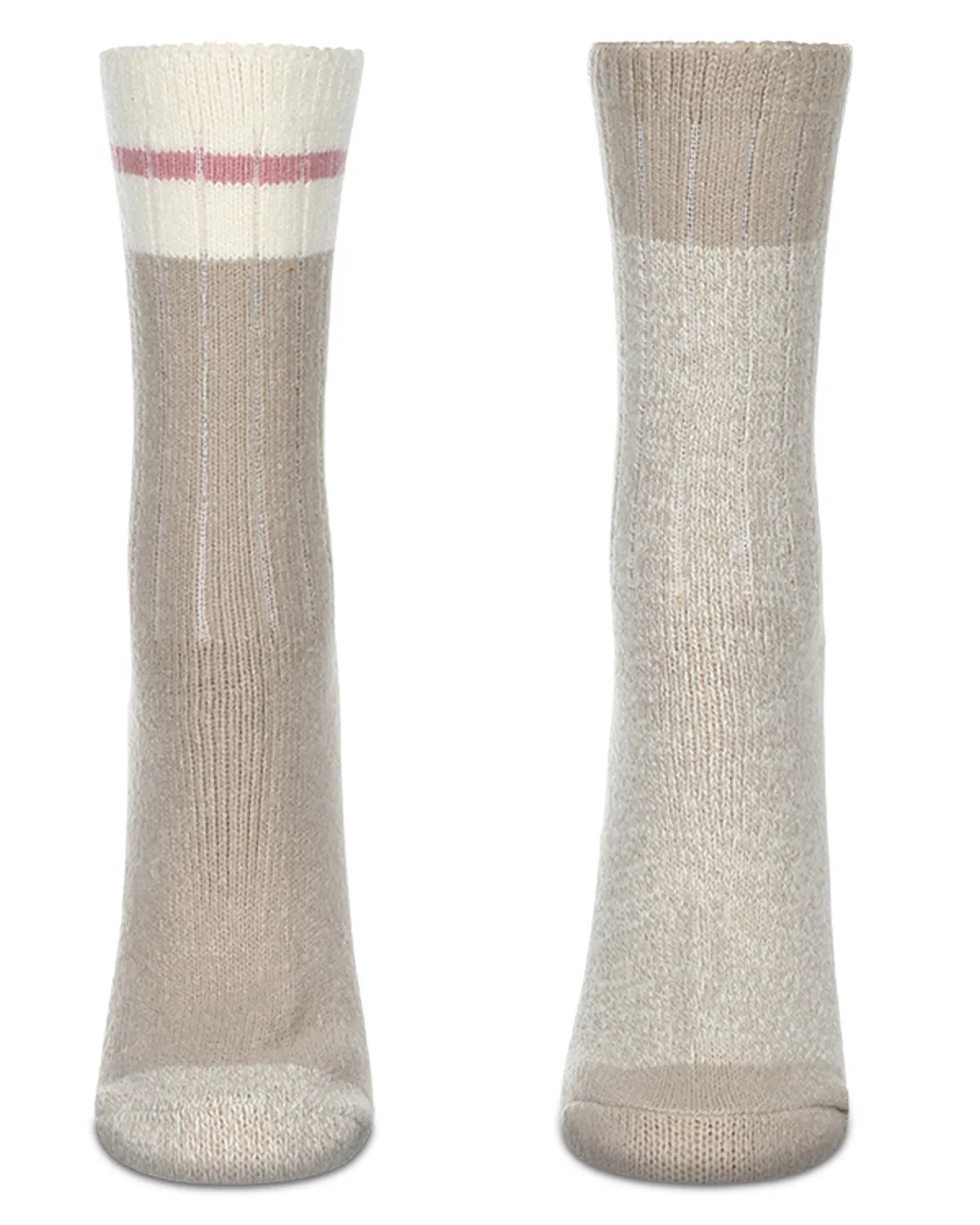 Women's 2 Pair Pack Rugby Stripes Buttersoft Crew Socks sold by MeMoi product image thumbnail 3