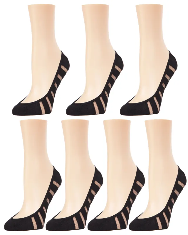 Women's 7 Pair Pack Breathable/Solid Micro Liner Socks sold by MeMoi