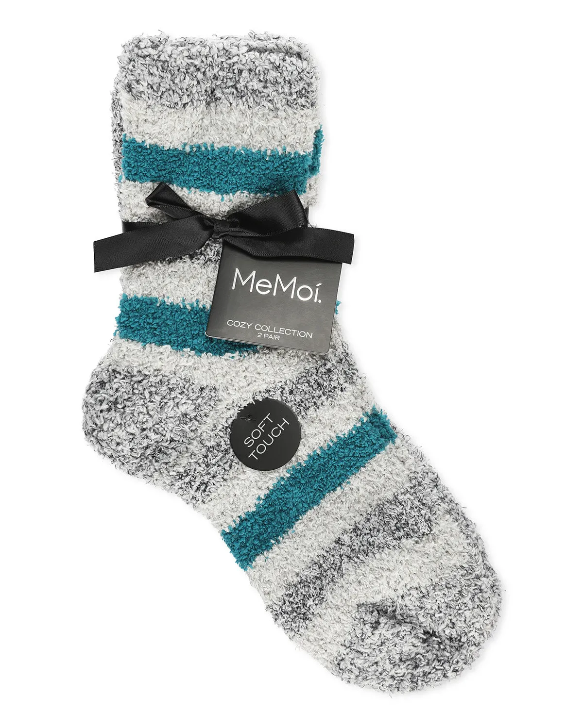 Women's 2 Pair Pack Striped/Solid Cozy Crew Socks sold by MeMoi product image thumbnail 5