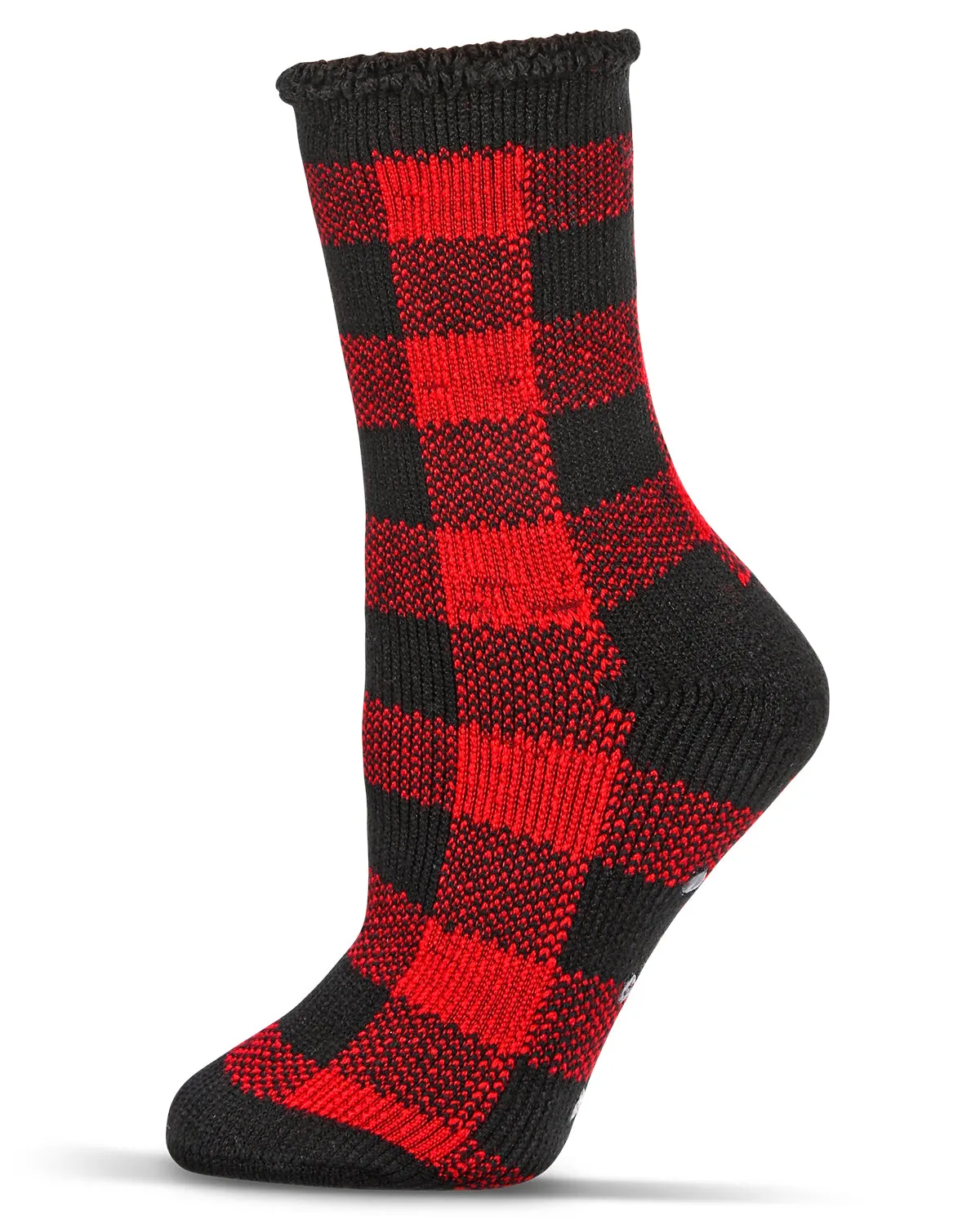 Women's Buffalo Plaid Cozy Warm Thermal Crew Socks sold by MeMoi