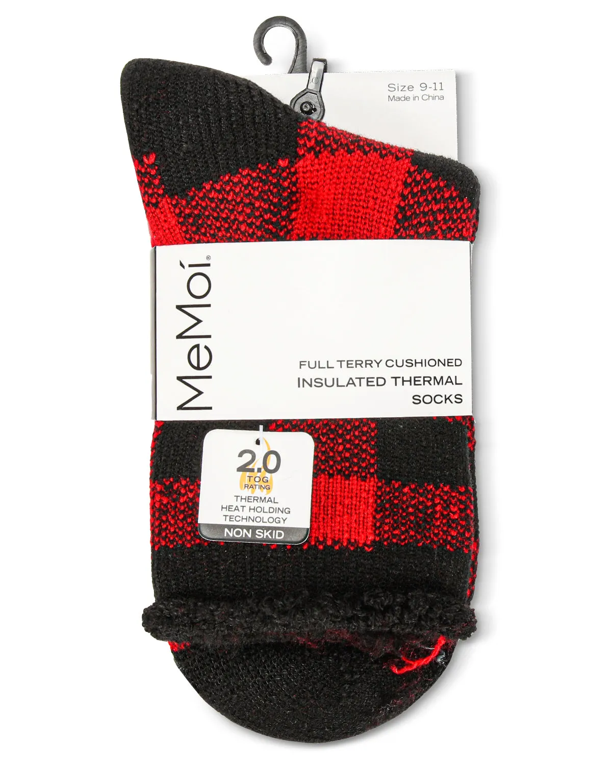 Women's Buffalo Plaid Cozy Warm Thermal Crew Socks sold by MeMoi product image thumbnail 4