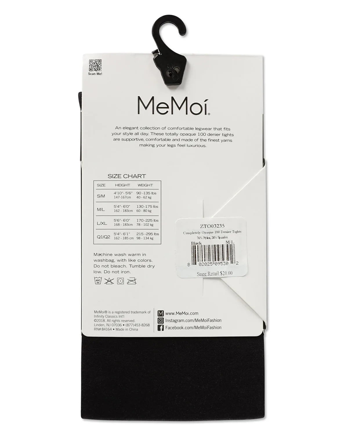 Completely Opaque 100 Denier Tights sold by MeMoi product image thumbnail 4