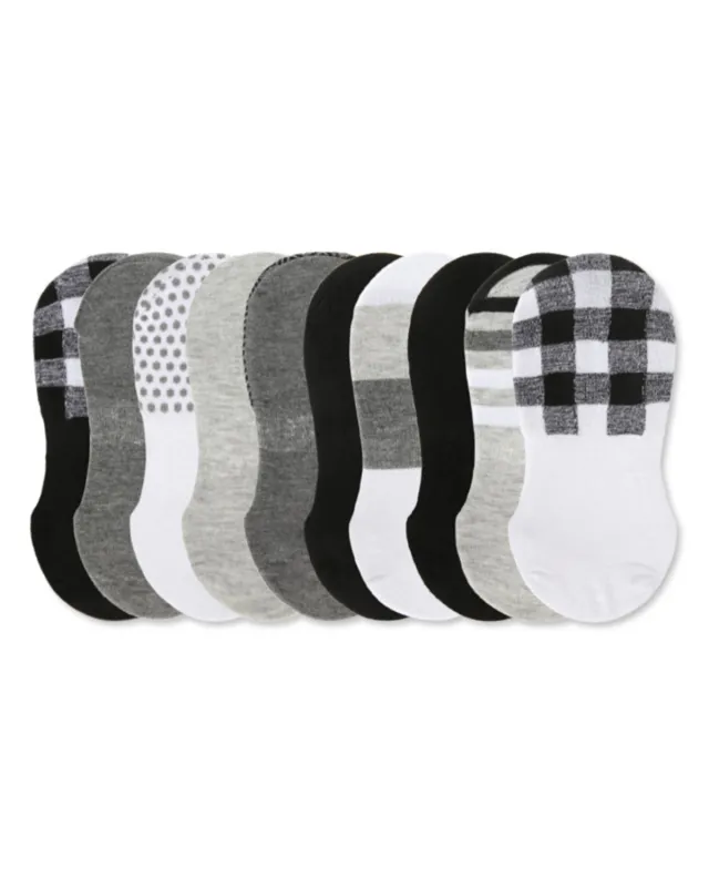 Women's 10 Pair Pack Buffalo Plaid High-Cut Liner Socks made by MeMoi