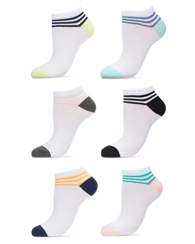 Women's 6 Pair Pack Rugby Low Cut Socks sold by MeMoi