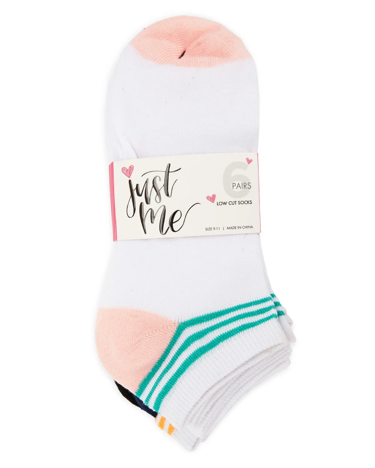 Women's 6 Pair Pack Rugby Low Cut Socks sold by MeMoi product image thumbnail 2