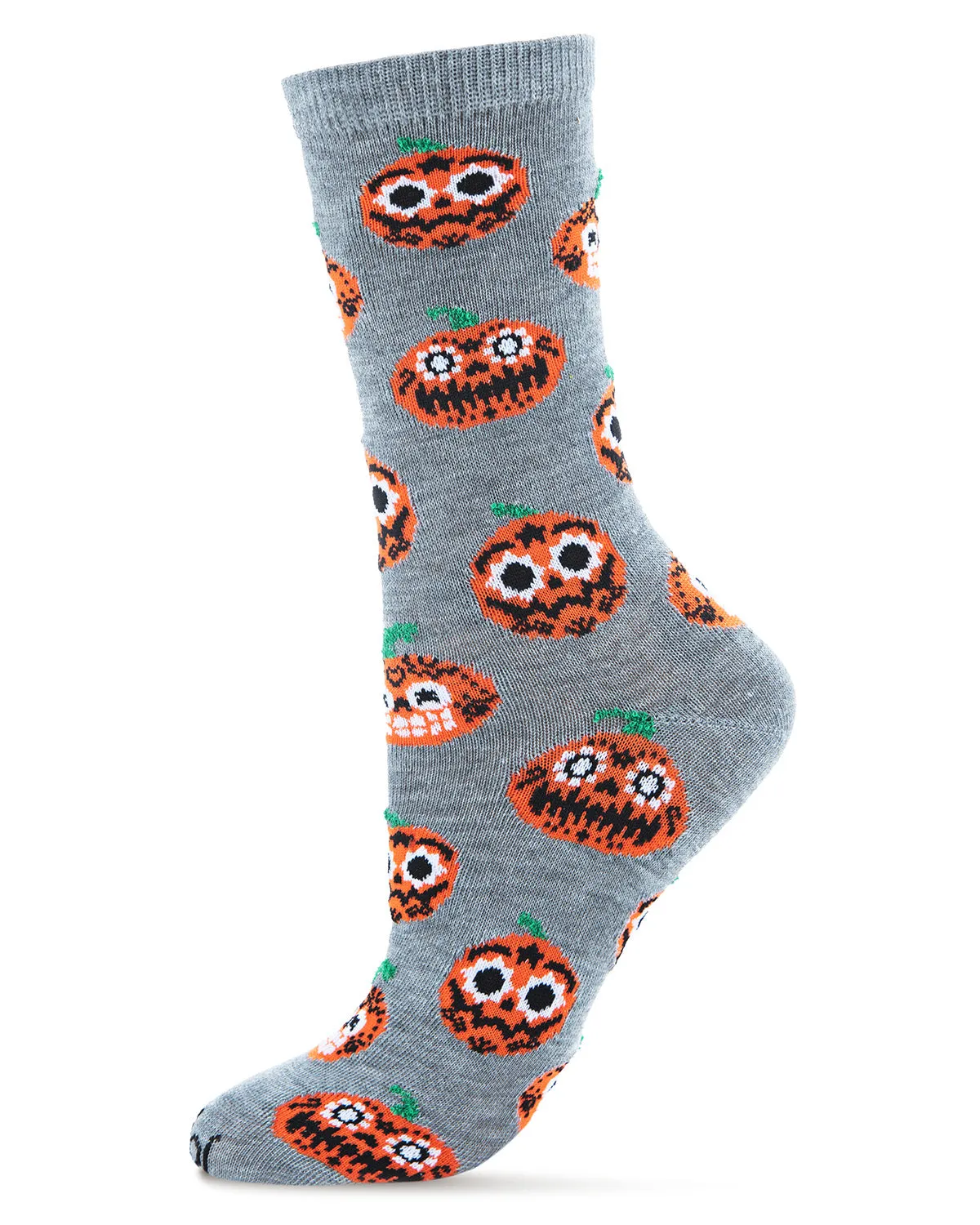 Women's Spooky Pumpkins Crew Socks sold by MeMoi