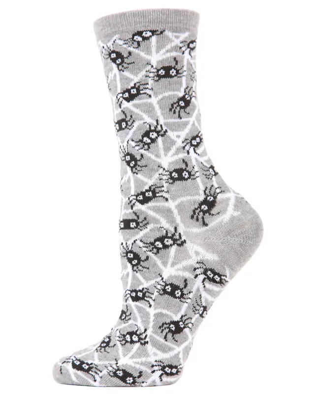 Women's Spider Web Novelty Crew Socks sold by MeMoi