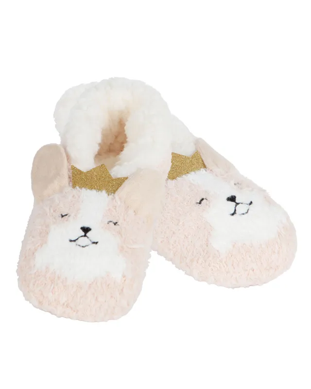 Corgi Critter Plush-Lined Slippers made by MeMoi