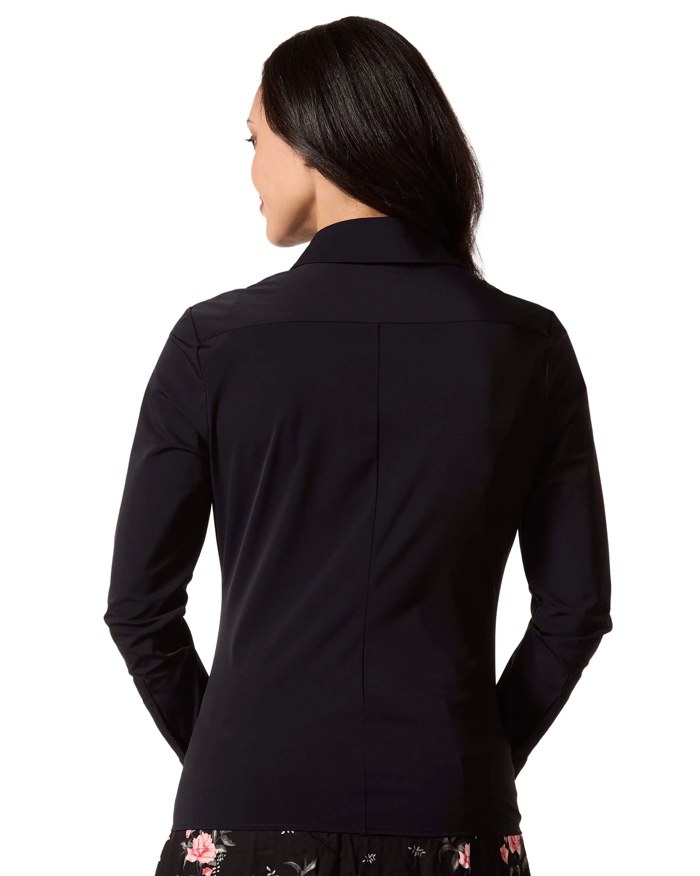 Women's Classic Button-Down Long-Sleeve Stretch Dress Shirt sold by MeMoi product image thumbnail 3