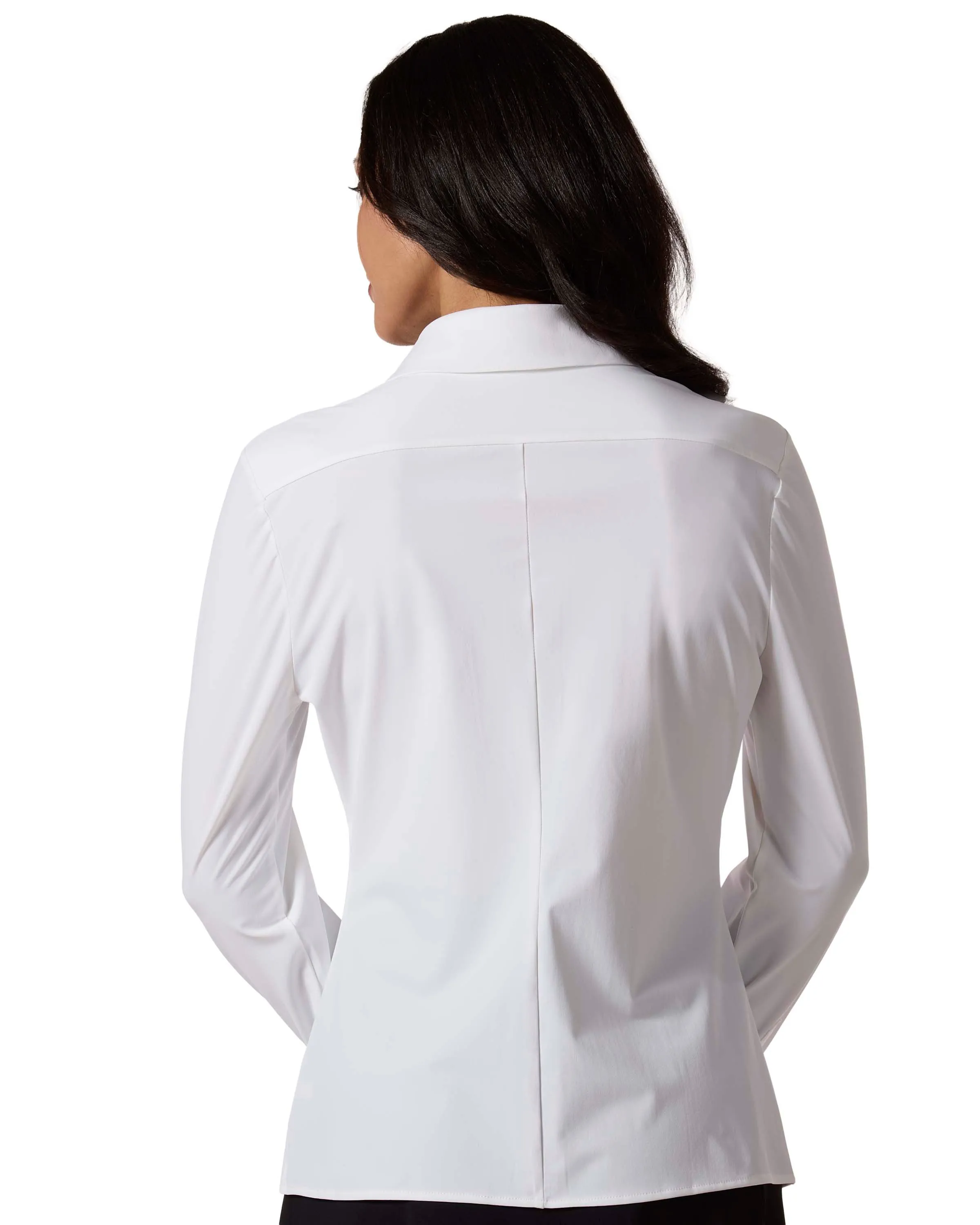 Women's Classic Button-Down Long-Sleeve Stretch Dress Shirt sold by MeMoi product image thumbnail 4