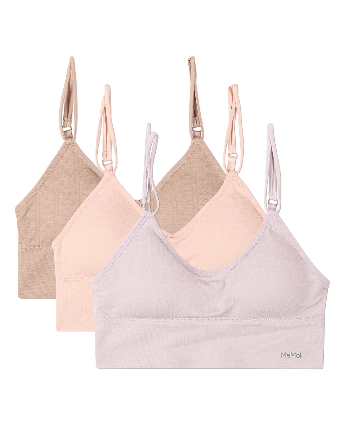 3 Pack Women's Seamless Dual-Strap V-Neck Padded Pullover Bra sold by MeMoi product image thumbnail 5