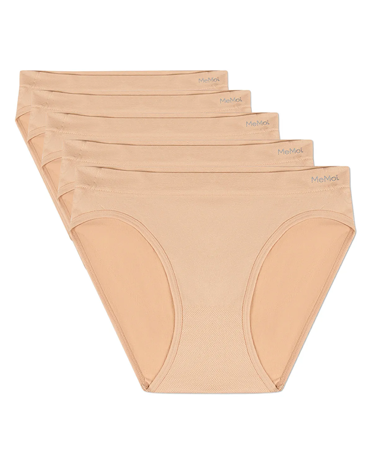 5 Pair Women's Seamless Tag-Free Bikini Panties - Stripes, Solids, Heathers sold by MeMoi product image thumbnail 3