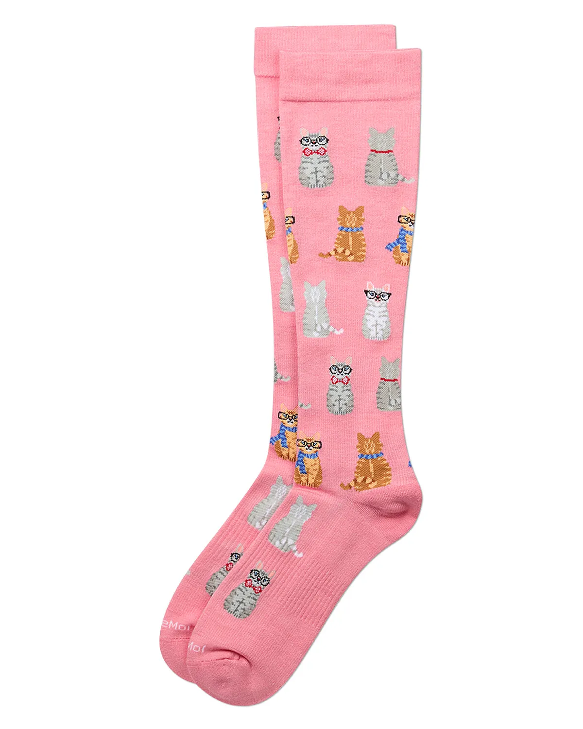 Women's "Studious Cats" Rayon Knee High Compression Sock (8-15 mmHg) sold by MeMoi product image thumbnail 3