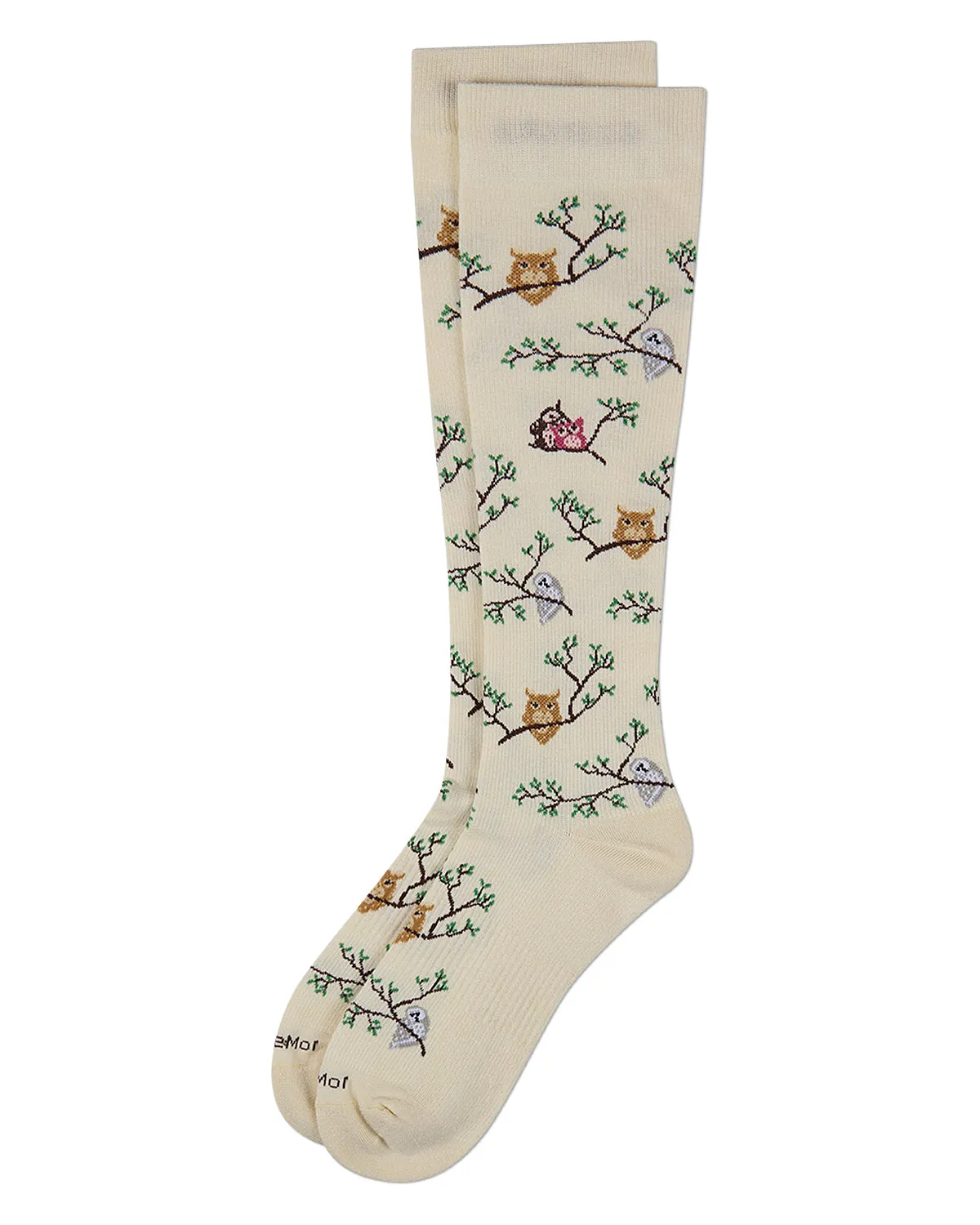 Women's "Owls" Rayon-Blend Knee High Mild Compression Sock (8-15 mmHg) sold by MeMoi product image thumbnail 3