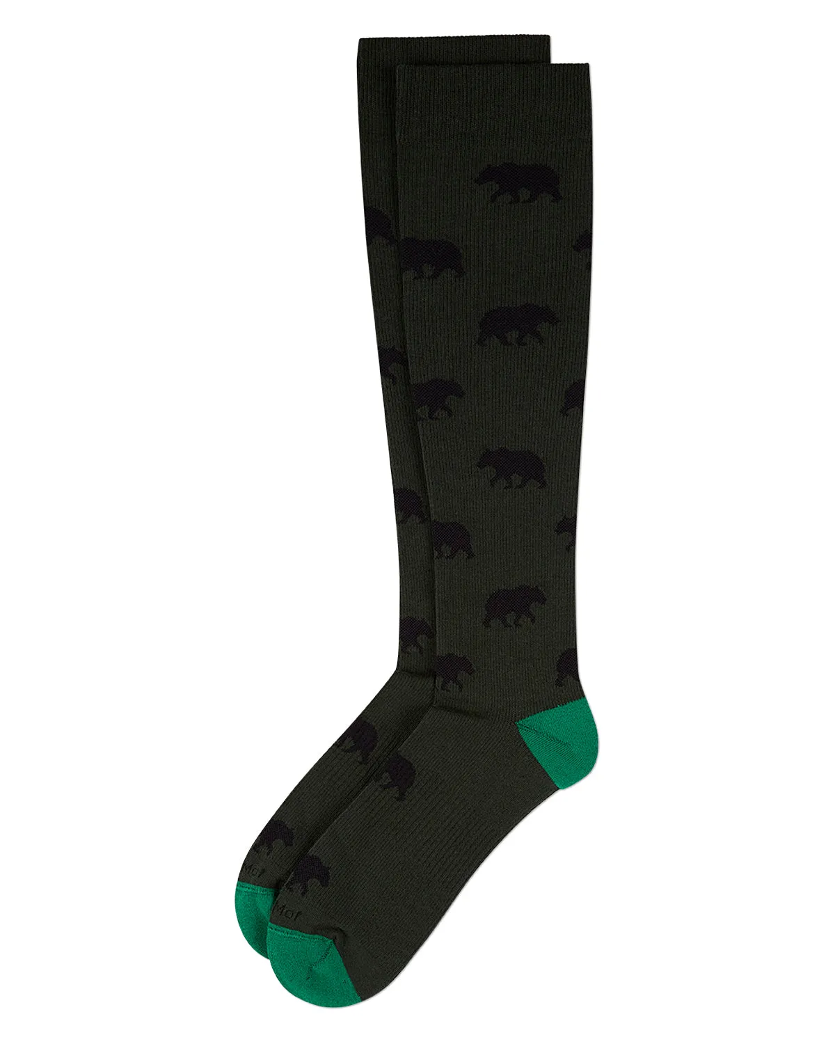 Unisex "Black Bear" Cotton-Blend Compression Knee Sock (15-20 mmHg) sold by MeMoi product image thumbnail 3