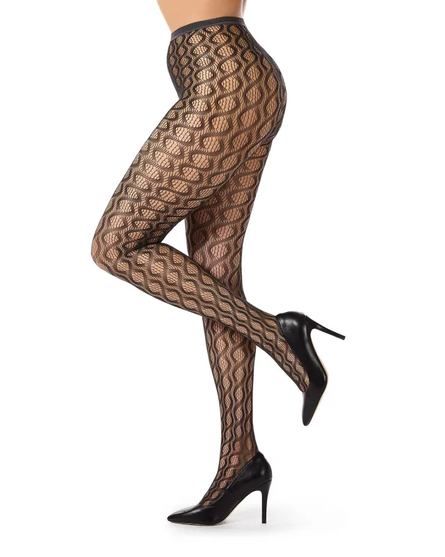 Women's Cable Net Sheer Mesh Fashion Tights made by MeMoi