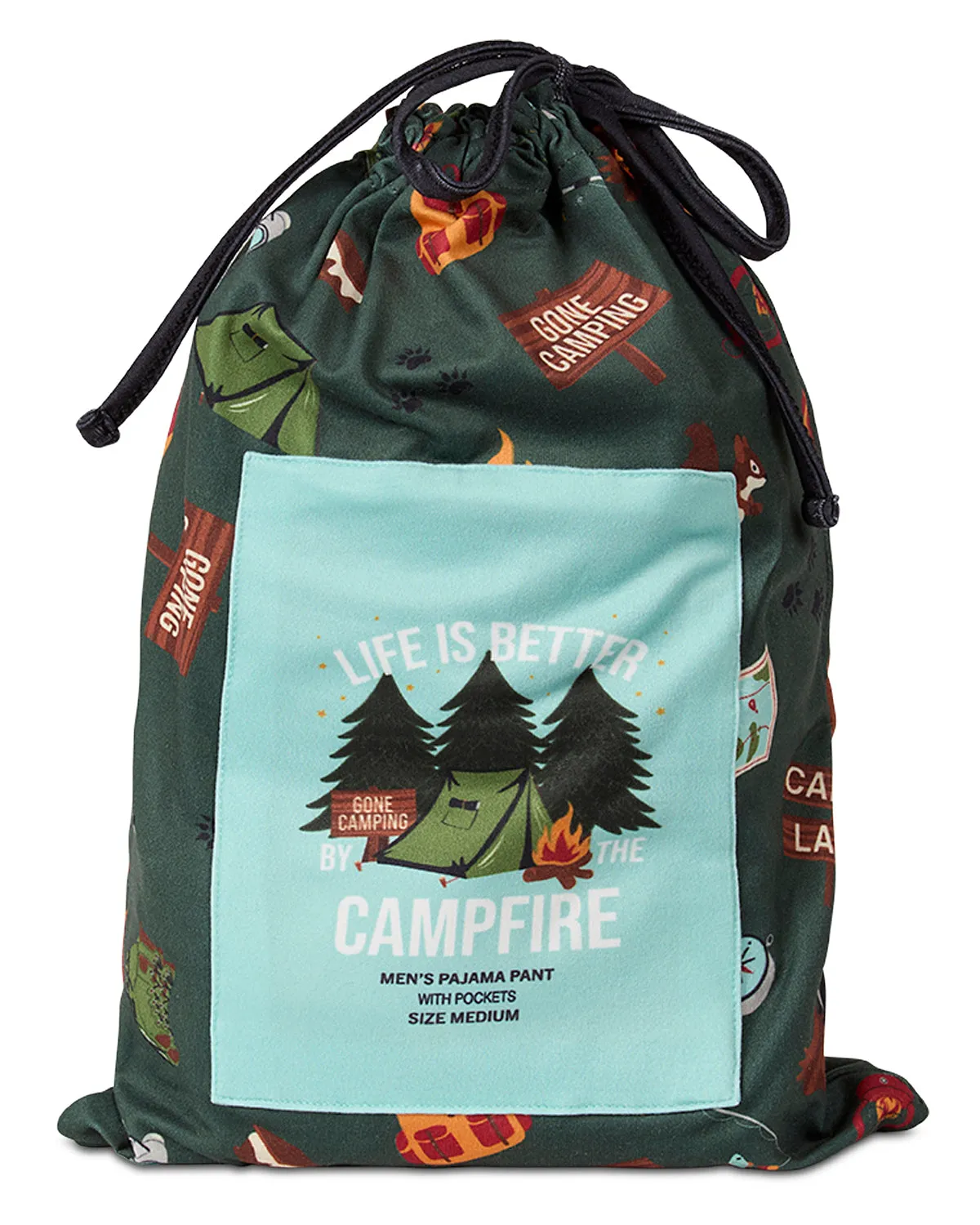 Men's "Life Is Better By The Campfire" Giftable Pajama Pant In Bag sold by MeMoi product image thumbnail 2