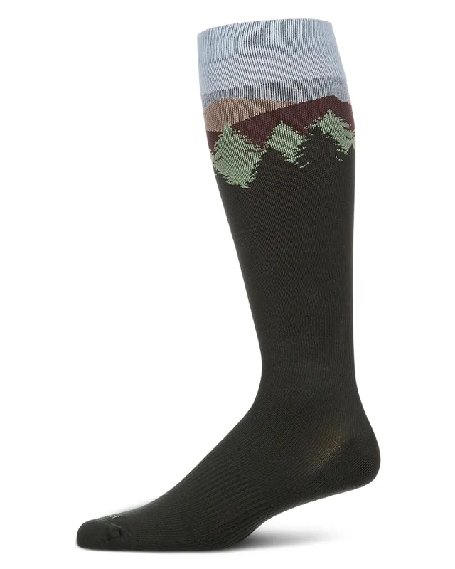 Unisex "Mountain" Cotton-Blend Knee High Compression Sock (15-20 mmHg) made by MeMoi