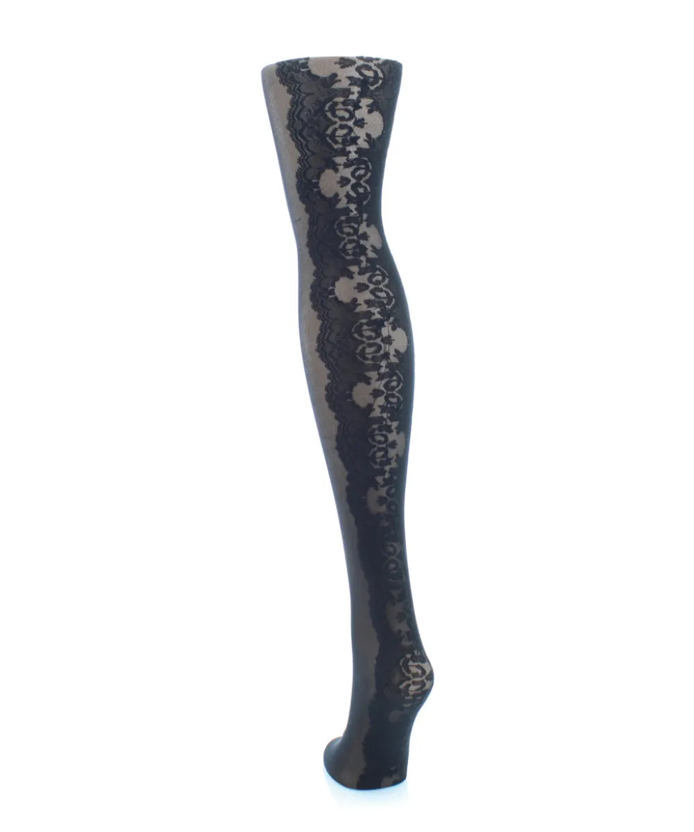 Women's Silky-Soft Elegant Lace-Patterned Sheer Tights sold by MeMoi product image thumbnail 2