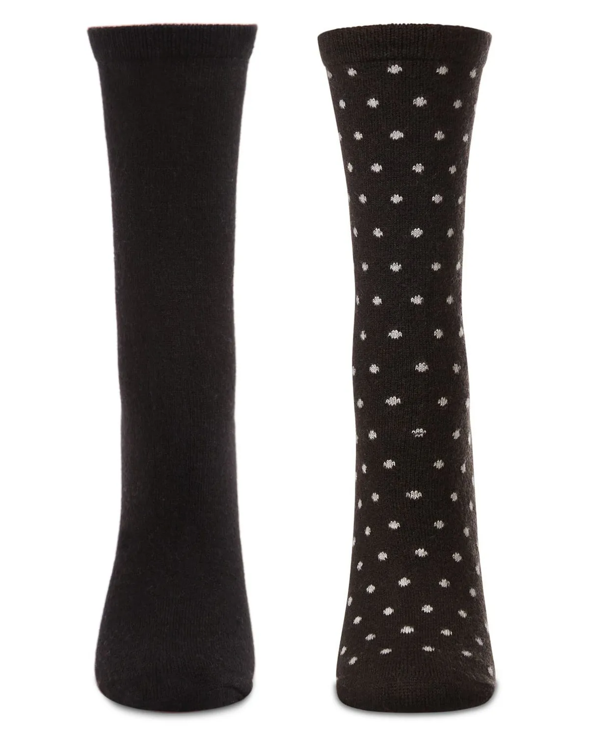 2 Pair Women's Cashmere-Blend Fine-Gauge Knit Crew Socks sold by MeMoi product image thumbnail 5