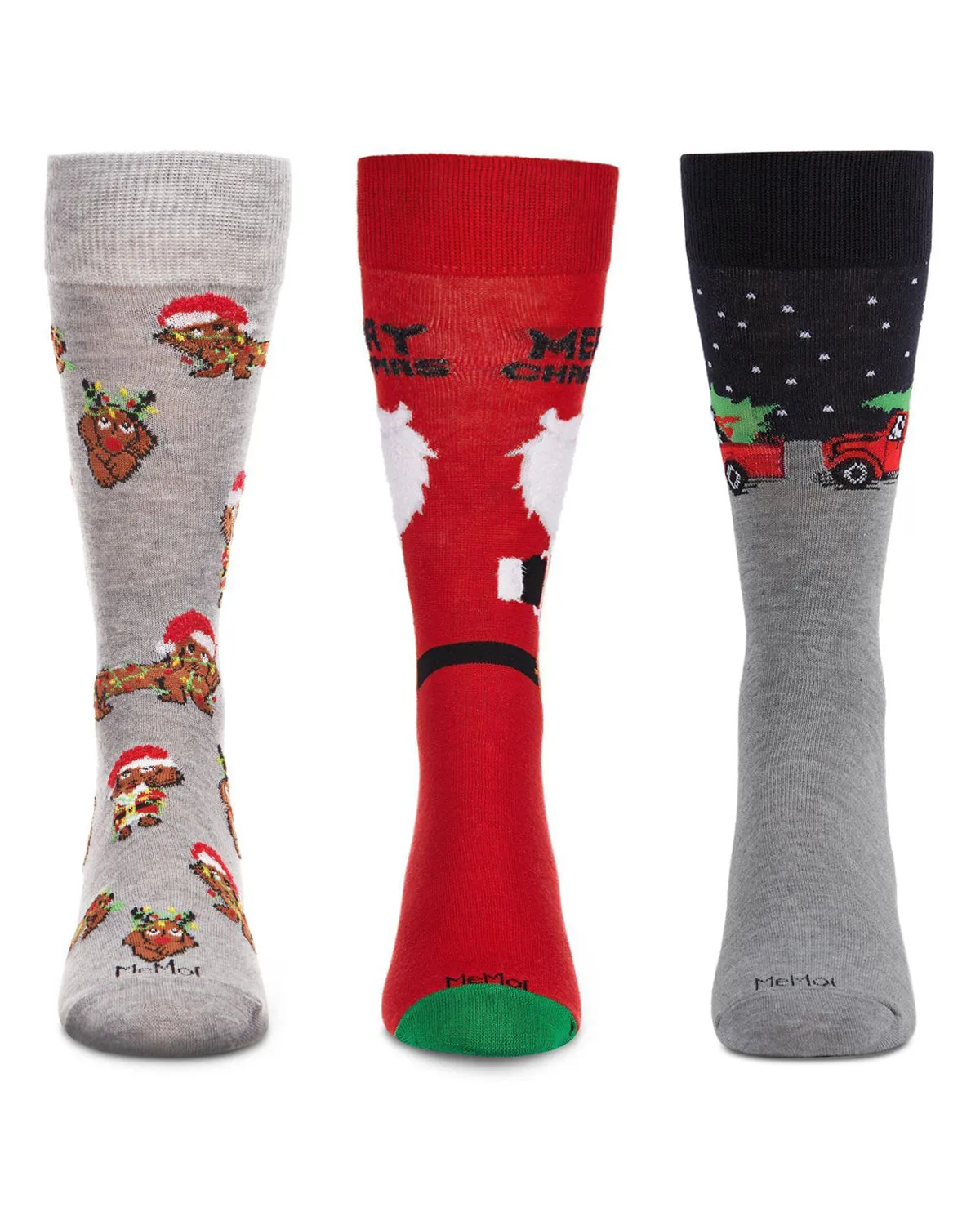 Men's 3 Pair Pack Holiday Novelty Crew Socks sold by MeMoi product image thumbnail 5