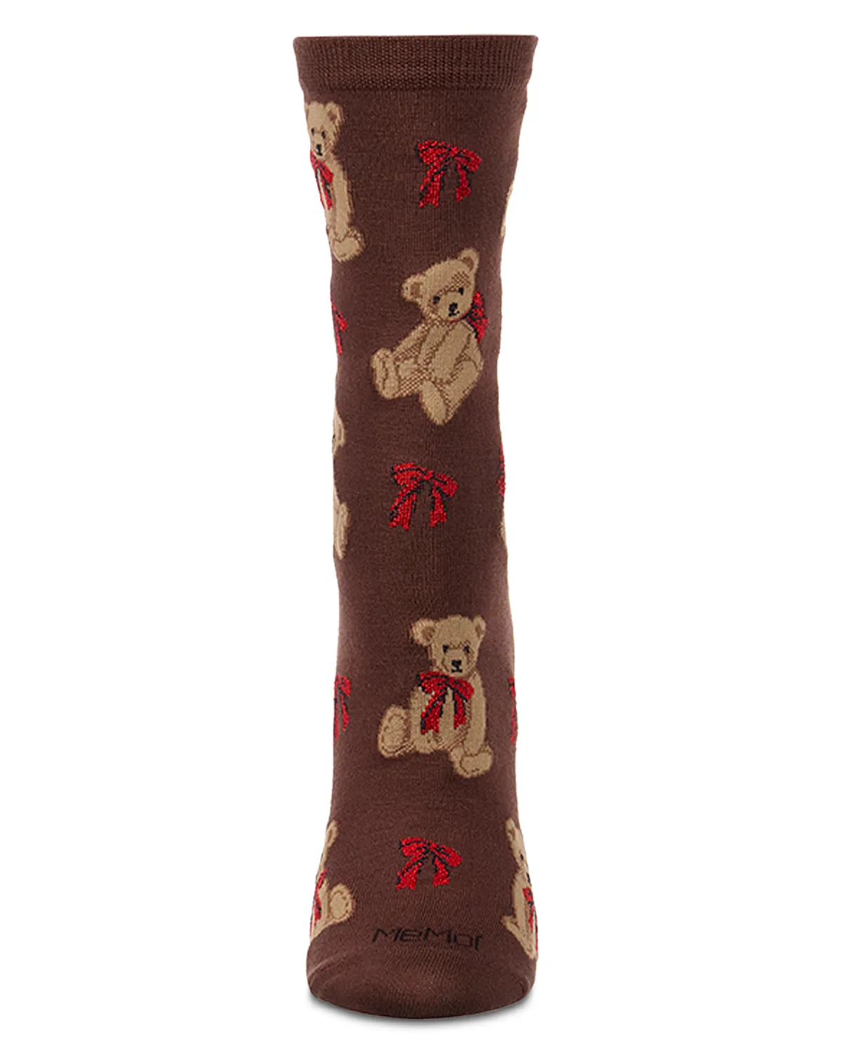 Women's "Cuddle Bear" Rayon-Blend Fine-Gauge Novelty Crew Sock sold by MeMoi product image thumbnail 2