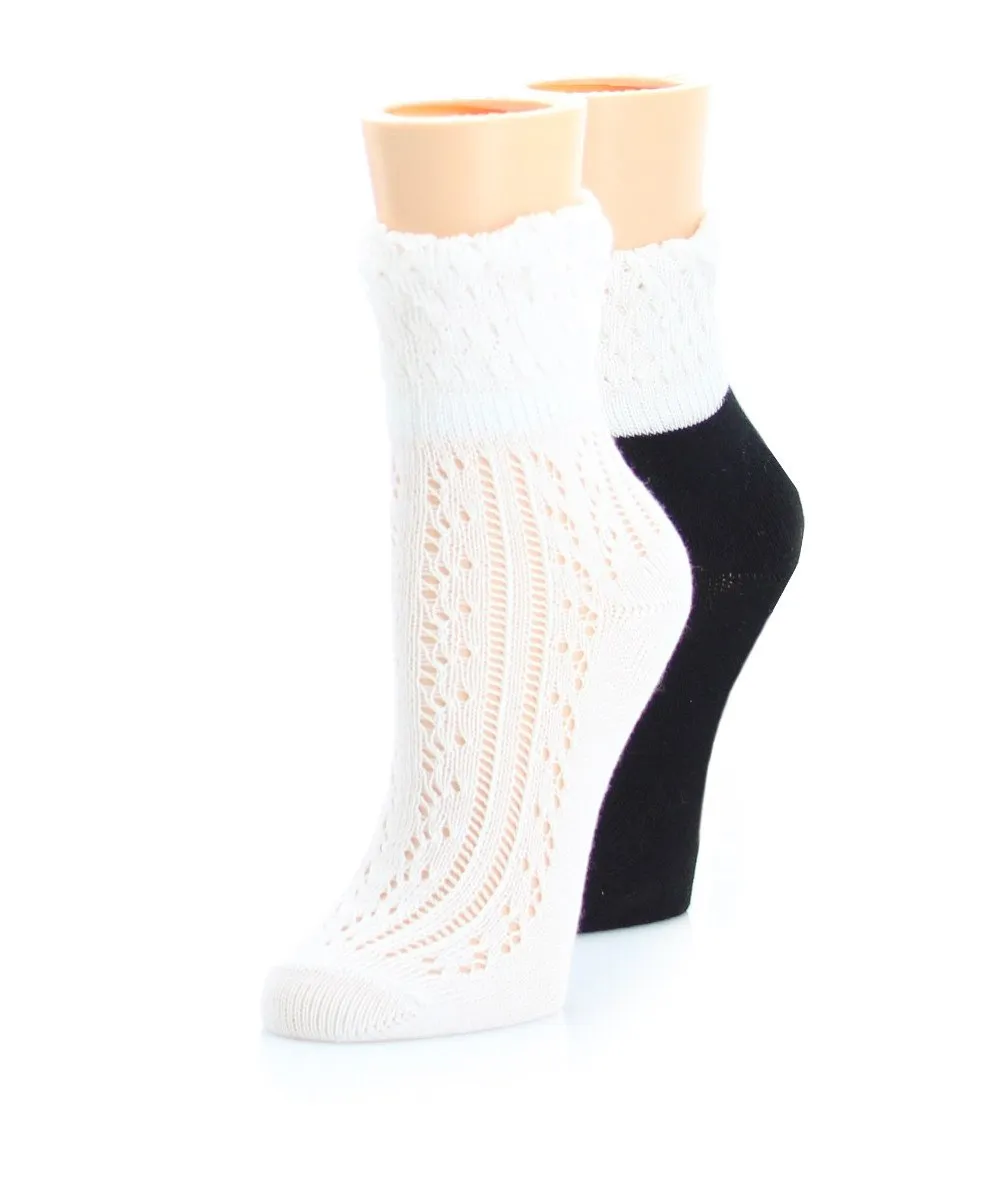 Honeycomb Women's Combed Cotton Ankle Socks 2-Pack sold by MeMoi product image thumbnail 2