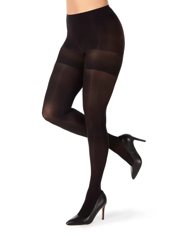 2 Pair Women's Opaque High-Waist Shaper-Top 60-Denier Plus-Size Tights made by MeMoi