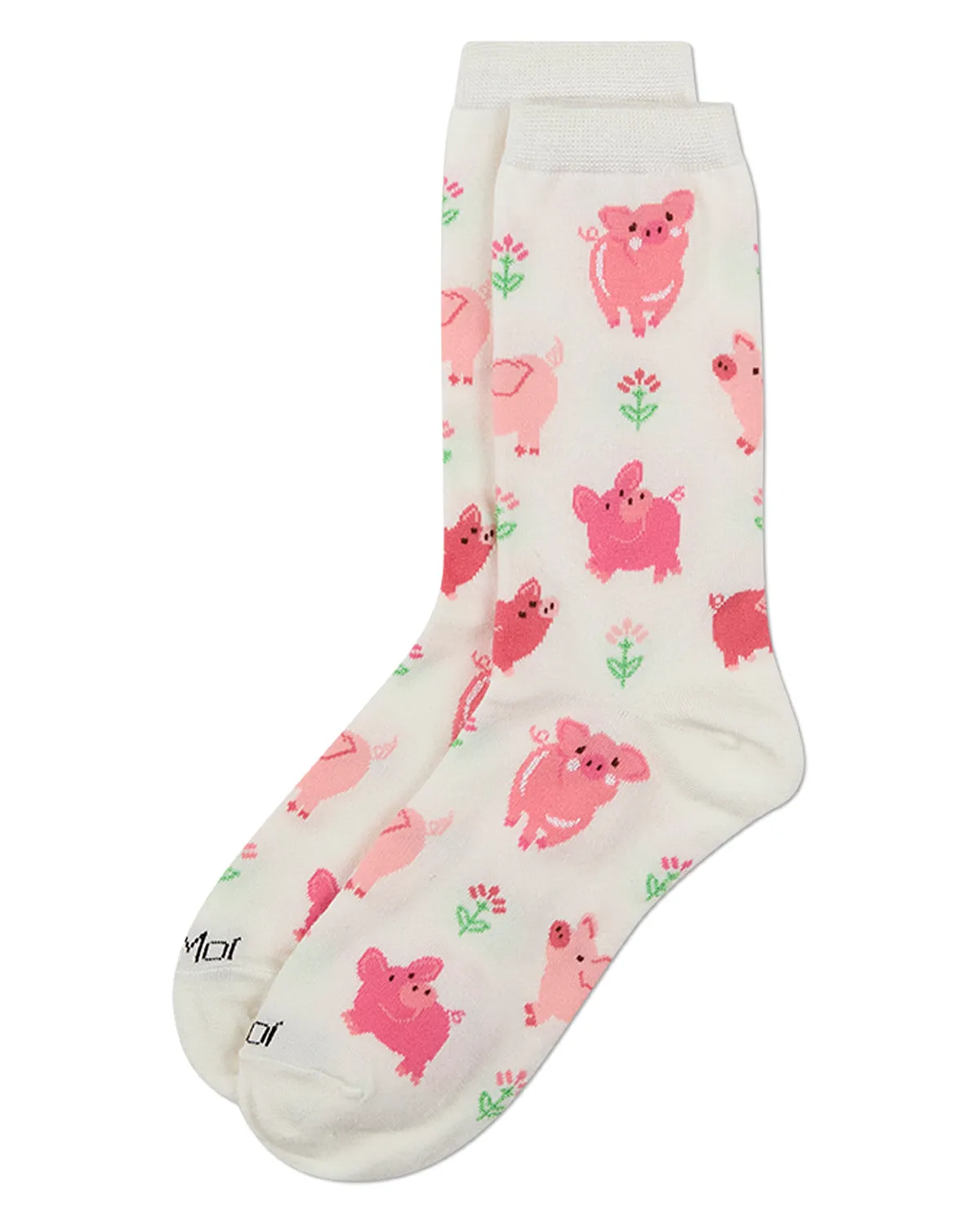 Women's "Piggies" Rayon-Blend Fine-Gauge Novelty Crew Sock sold by MeMoi product image thumbnail 5