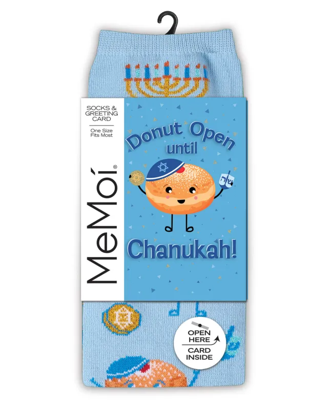 Women's "Have A Jammin' Chanukah" Greeting Card Novelty Crew Socks made by MeMoi