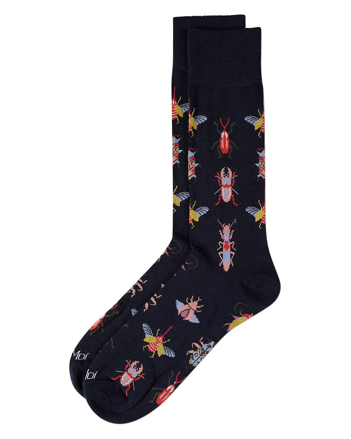 Men's "Bug Family" Rayon-Blend Fine-Gauge Novelty Crew Sock sold by MeMoi product image thumbnail 3