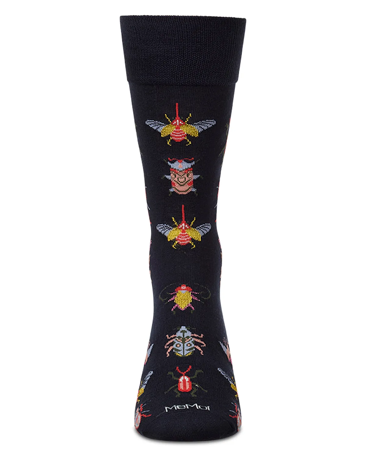 Men's "Bug Family" Rayon-Blend Fine-Gauge Novelty Crew Sock sold by MeMoi product image thumbnail 2