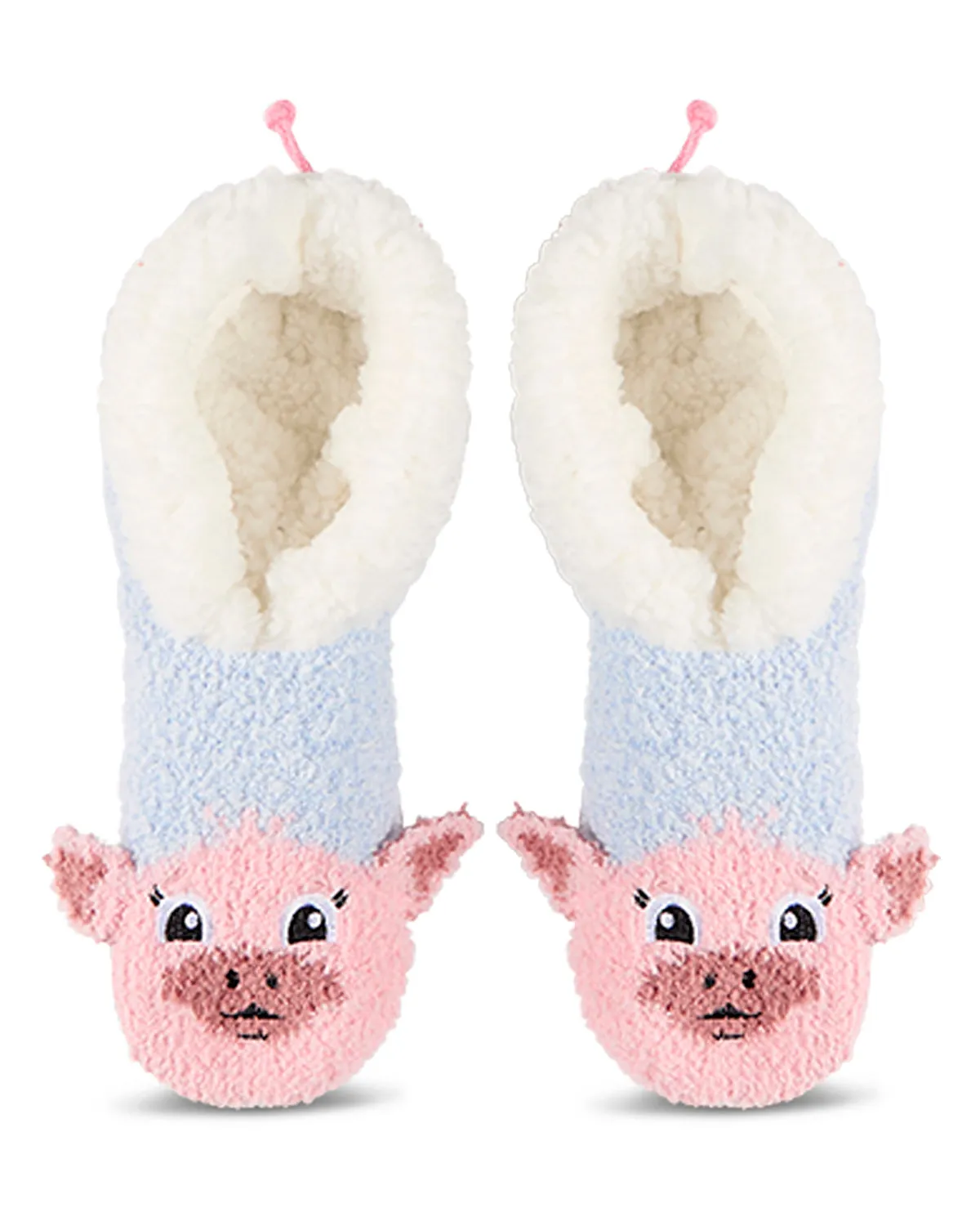 Women's "Pig" Embellished Plush-Lined Sure-Grip Slippers sold by MeMoi product image thumbnail 2