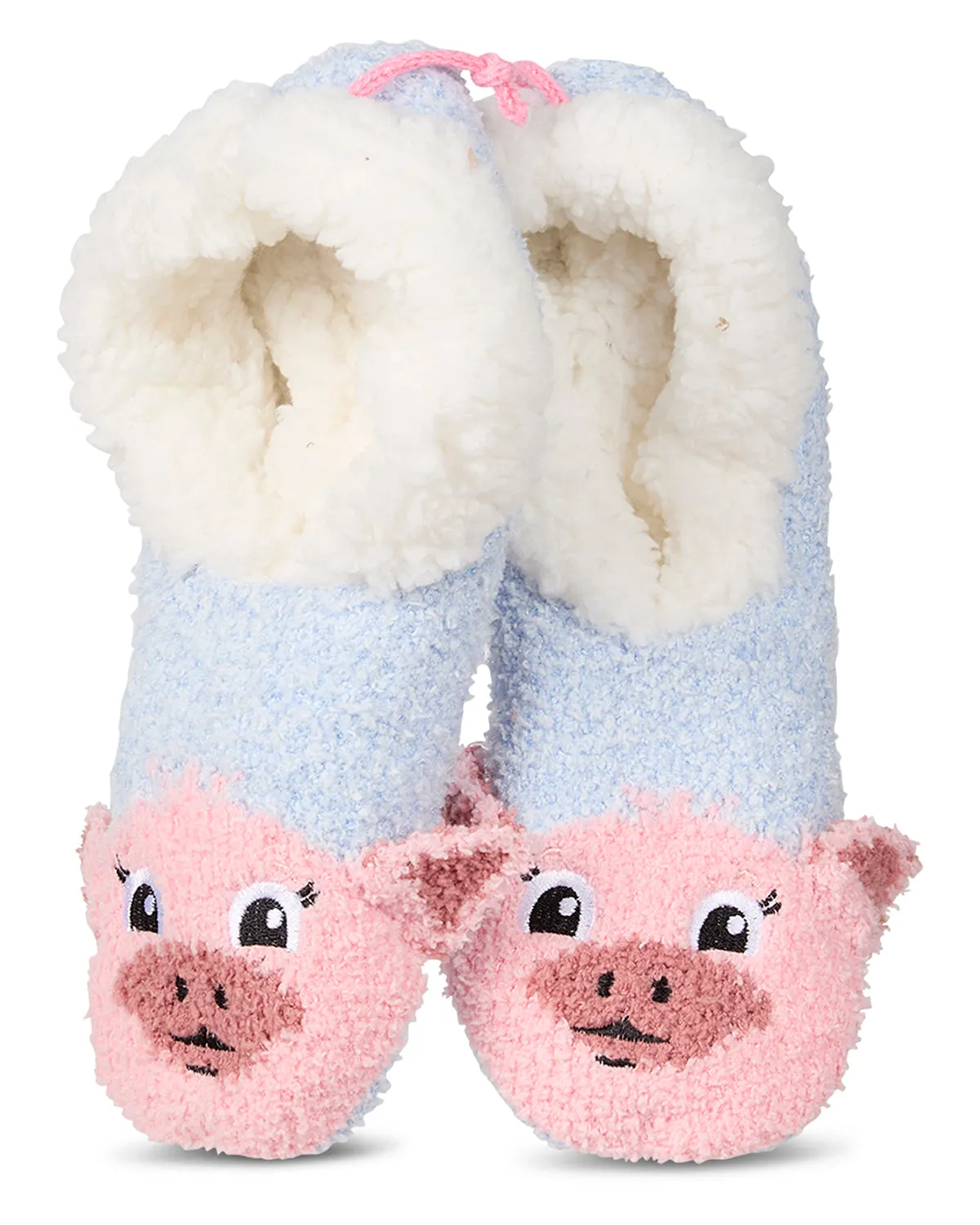Women's "Pig" Embellished Plush-Lined Sure-Grip Slippers sold by MeMoi