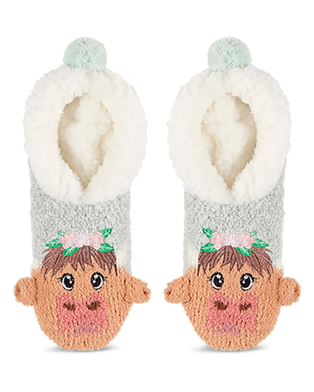 Women's "Highland Cow" Embellished Plush-Lined Slippers sold by MeMoi product image thumbnail 2