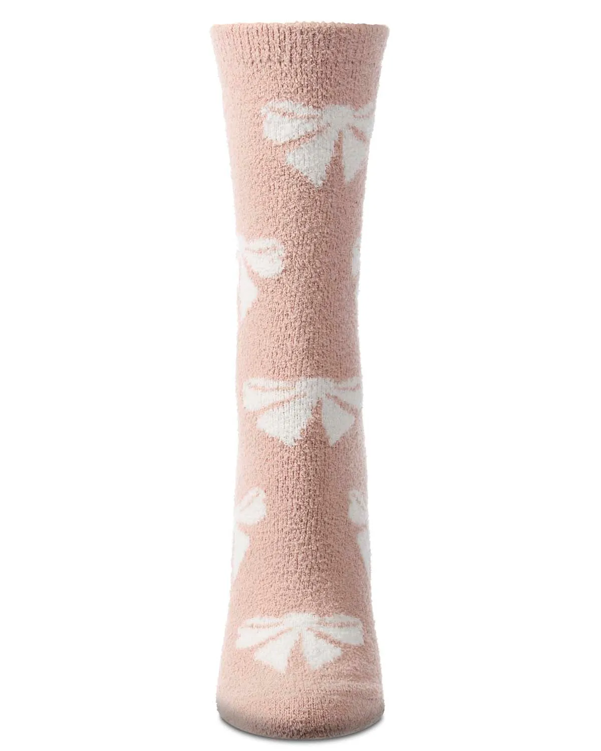 Women's "Bows" Non-Skid Shea Butter-Infused Ultra-Plush Cozy Crew Sock sold by MeMoi product image thumbnail 2