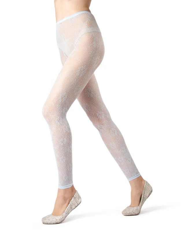 Women's Romantic Lace Nylon Footless Tights made by MeMoi