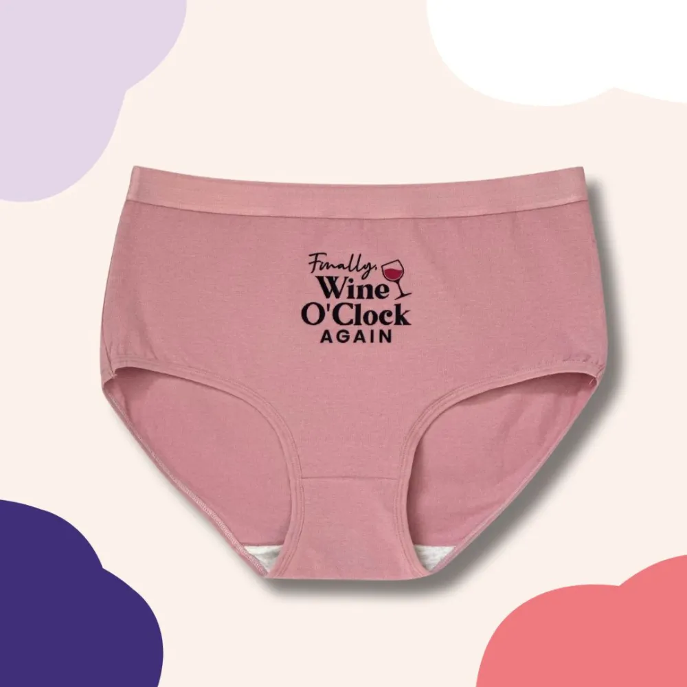 Finally, Wine O’ Clock Again sold by Postpartum Panty Party product image thumbnail 3