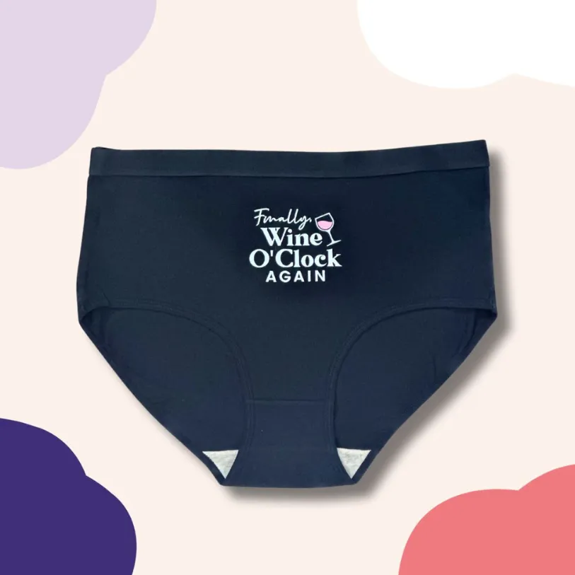Finally, Wine O’ Clock Again sold by Postpartum Panty Party product image thumbnail 5