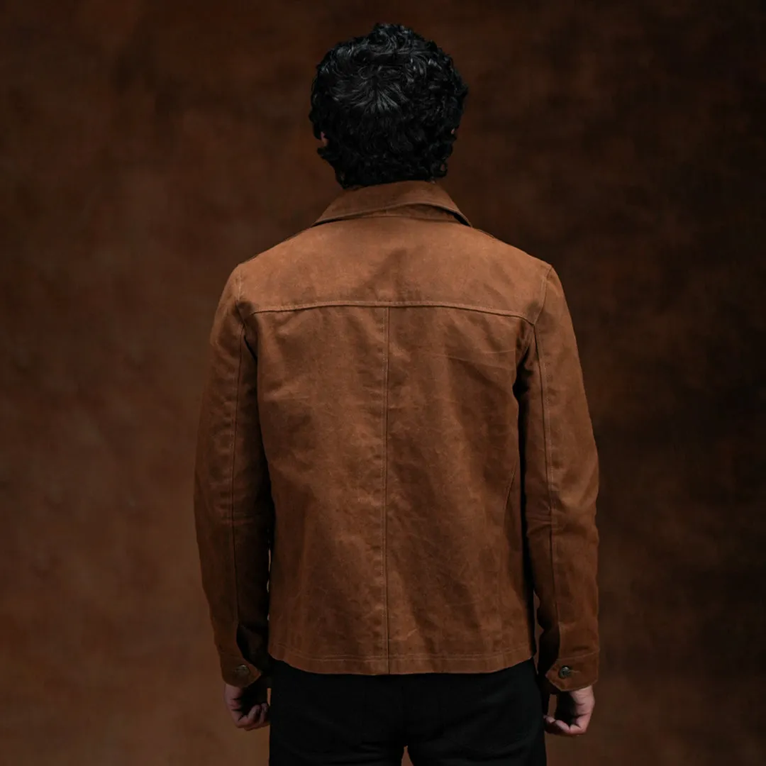 Chore Jacket Bear Brown 12 Oz Hard Waxed Canvas sold by Craft and Glory product image thumbnail 4
