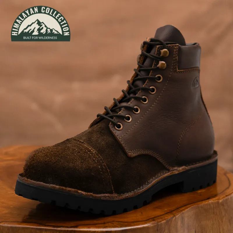 Women Himalayan Trailmaster Boots 6" (Grizzly Brown Roughout) Water Repellent made by Craft and Glory