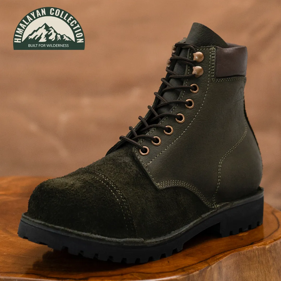 Himalayan Trailmaster Boots 6" (Grizzly Green Roughout) Water Repellent sold by Craft and Glory