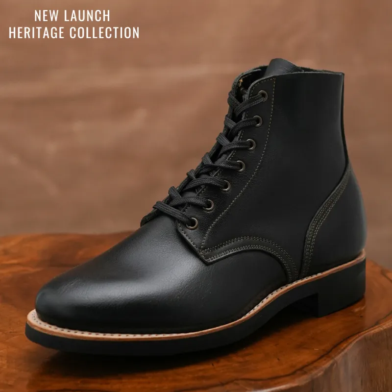 The Craft Boondocker Boots (Raven Black) Goodyear Welted sold by Craft and Glory