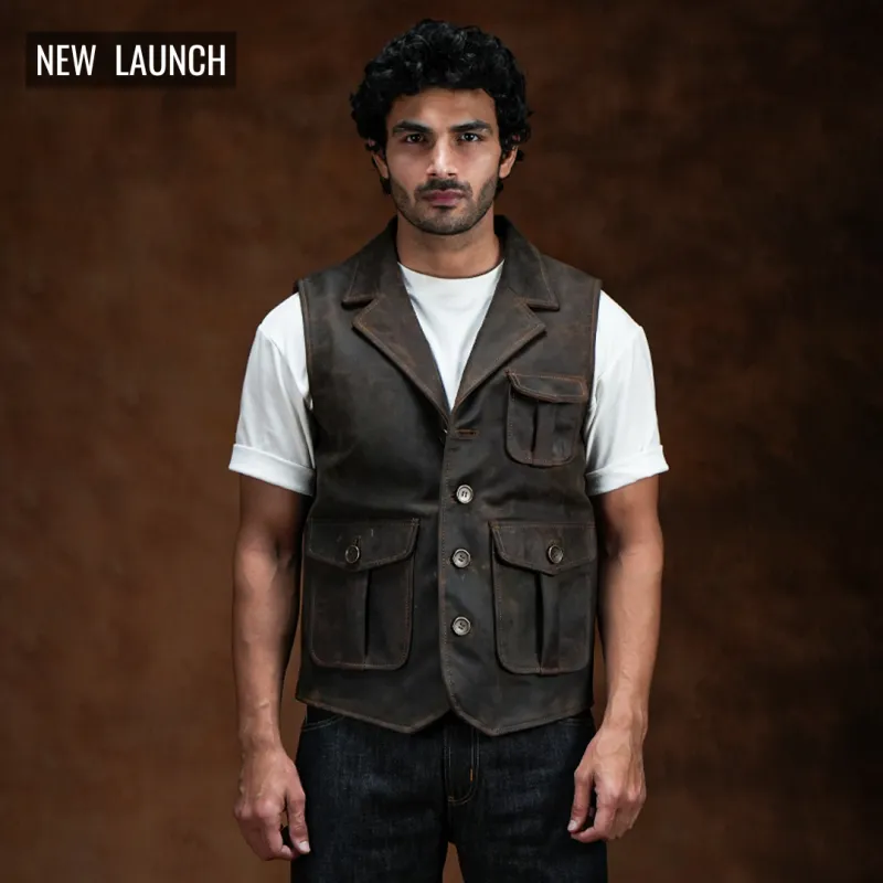 Gentleman’s Vest Jacket (Vintage Brown) sold by Craft and Glory