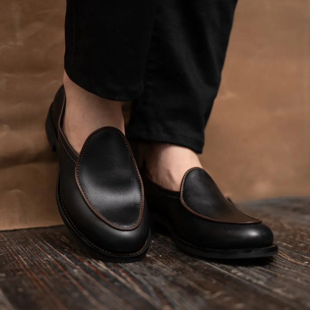 Belgian Loafers (Raven Black) Goodyear Welted sold by Craft and Glory product image thumbnail 2