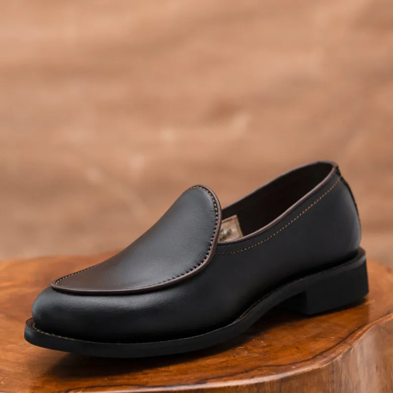 Belgian Loafers (Raven Black) Goodyear Welted made by Craft and Glory