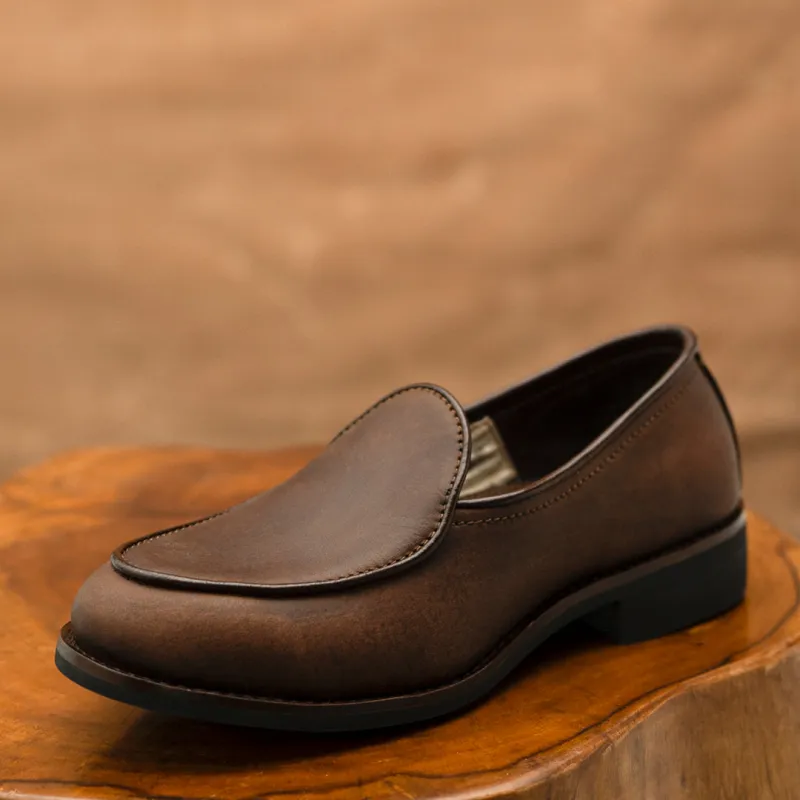 Belgian Loafers (Vintage Brown) Goodyear Welted made by Craft and Glory