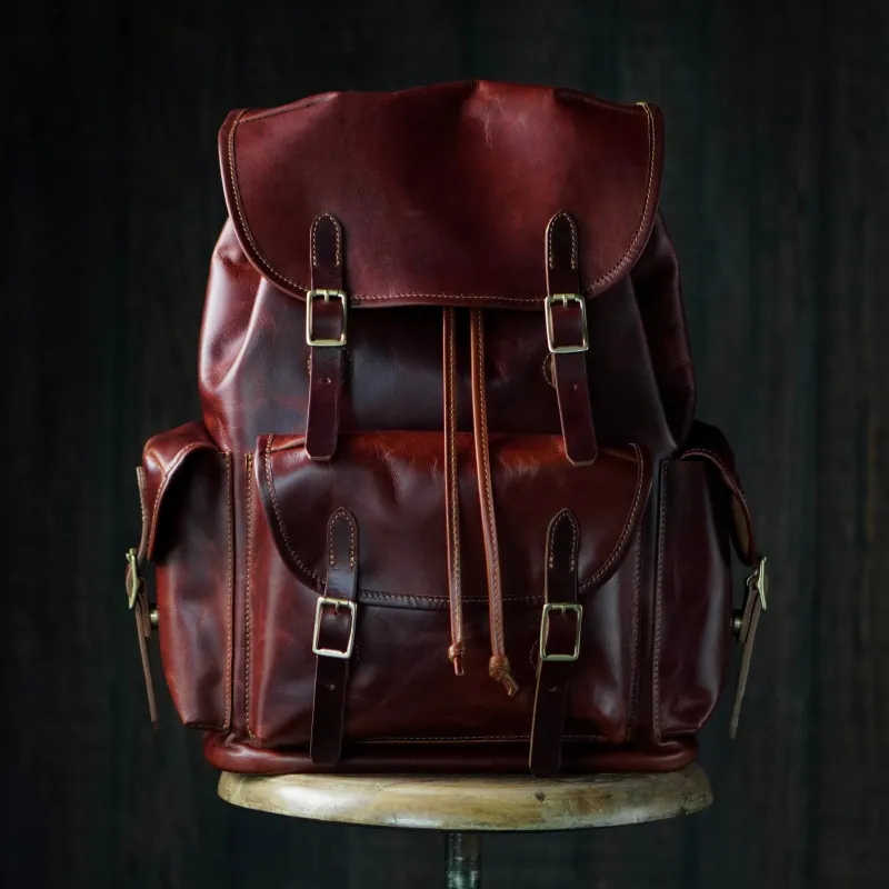 Vintage Bergan Leather Backpack (Saddle Tan) sold by Craft and Glory