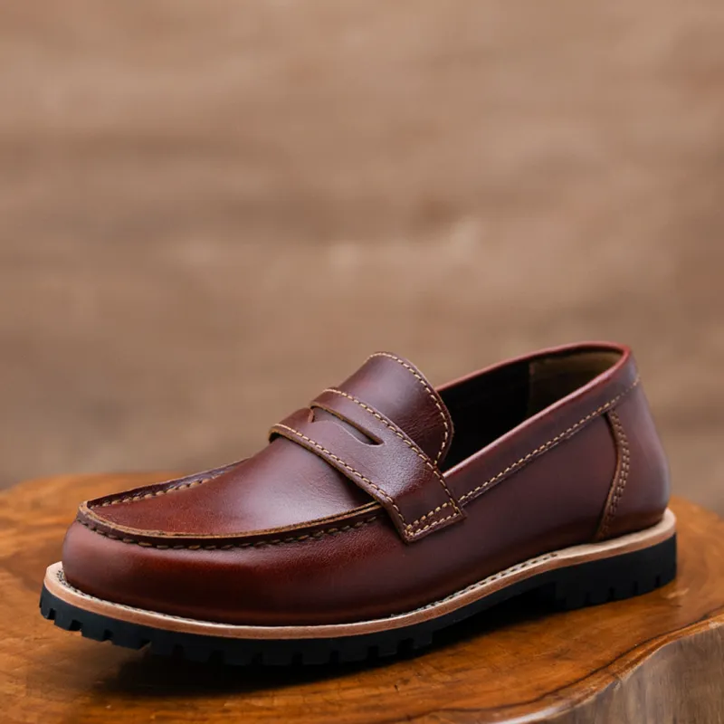 Oslo Penny Loafers (Saddle Tan) Goodyear Welted sold by Craft and Glory
