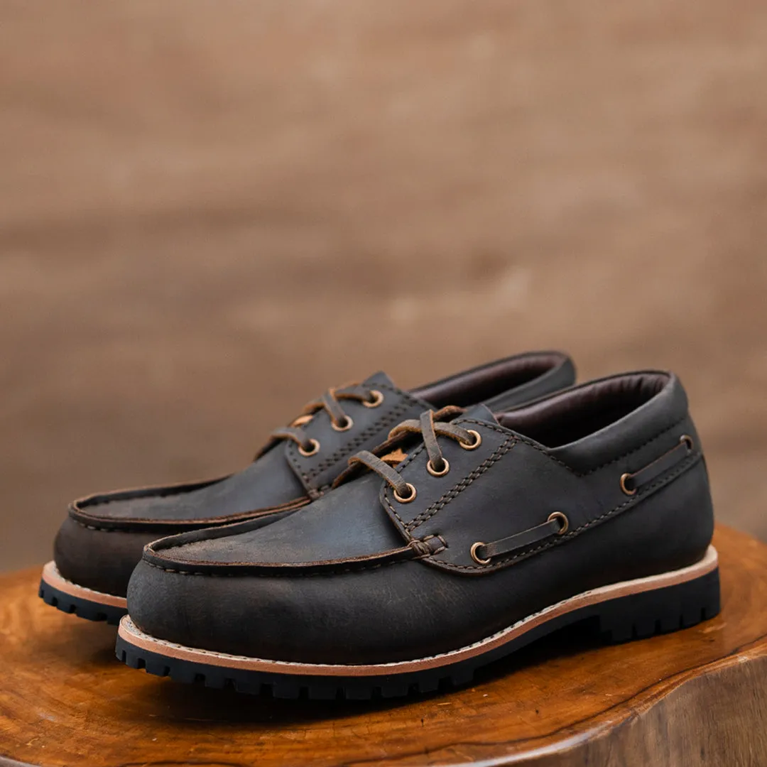 Voyager Boat Shoes (Vintage Brown) Goodyear Welted sold by Craft and Glory product image thumbnail 2